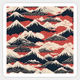 red mountain of japan Sticker